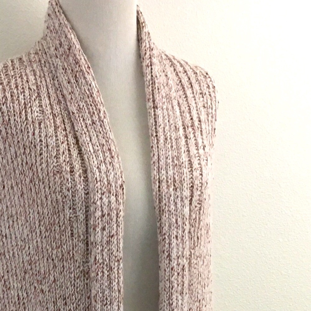 Sleeveless Basic Pattern Print Open Front Draped Neck Sweater Outerwear Vest $7.50Each
